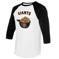 San Francisco Giants Tiny Turnip Women's Nacho Helmet 3/4-Sleeve Raglan T-Shirt - MLB