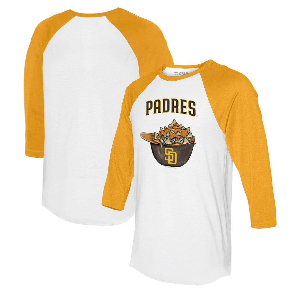 San Diego Padres Tiny Turnip Women's Nacho Helmet 3/4-Sleeve Raglan T-Shirt - MLB