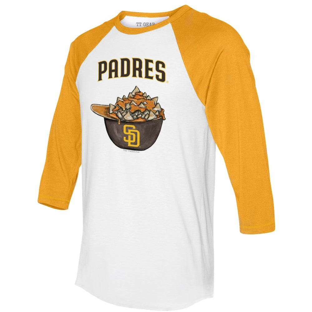 San Diego Padres Tiny Turnip Women's Nacho Helmet 3/4-Sleeve Raglan T-Shirt - MLB