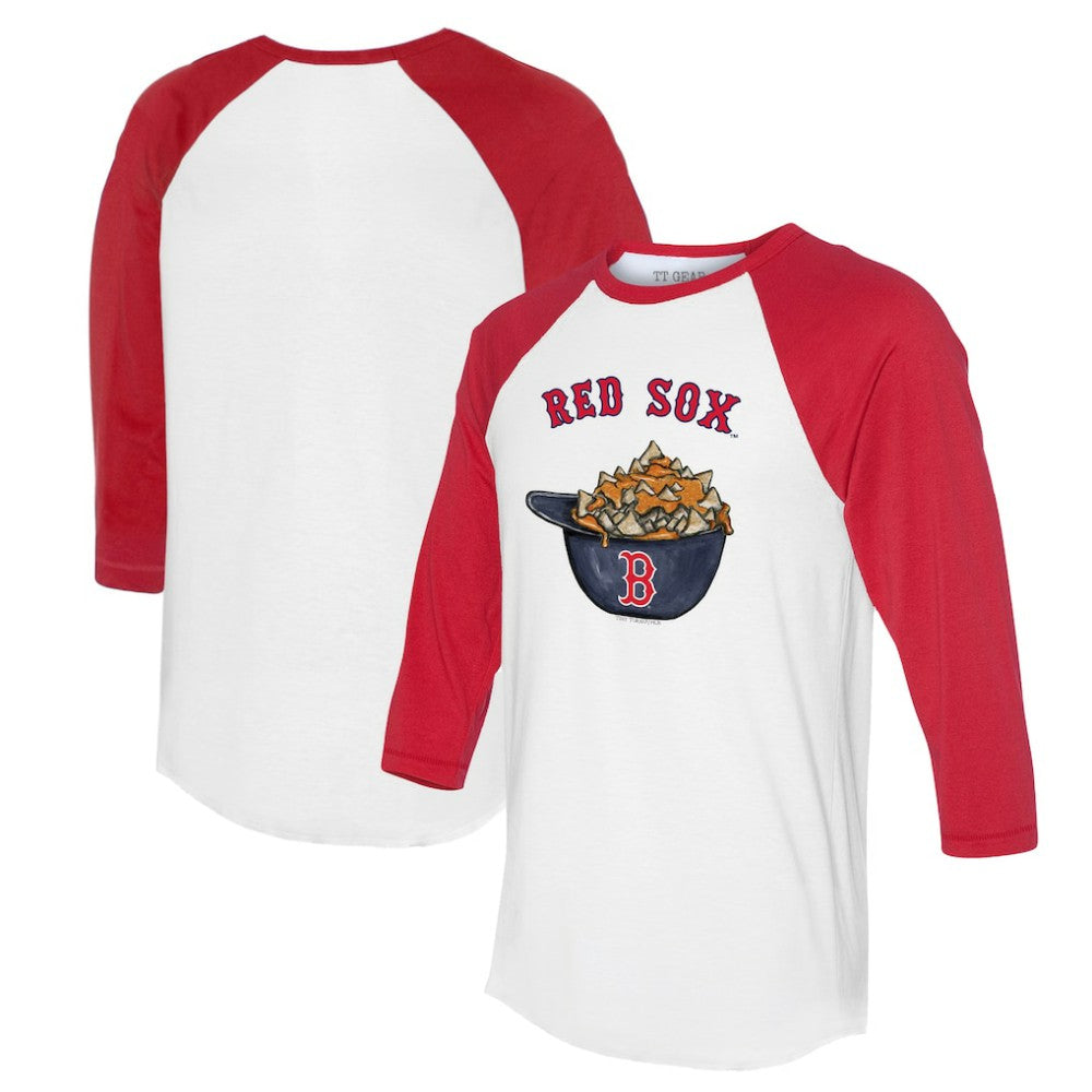 Boston Red Sox Tiny Turnip Women's Nacho Helmet 3/4-Sleeve Raglan T-Shirt - MLB