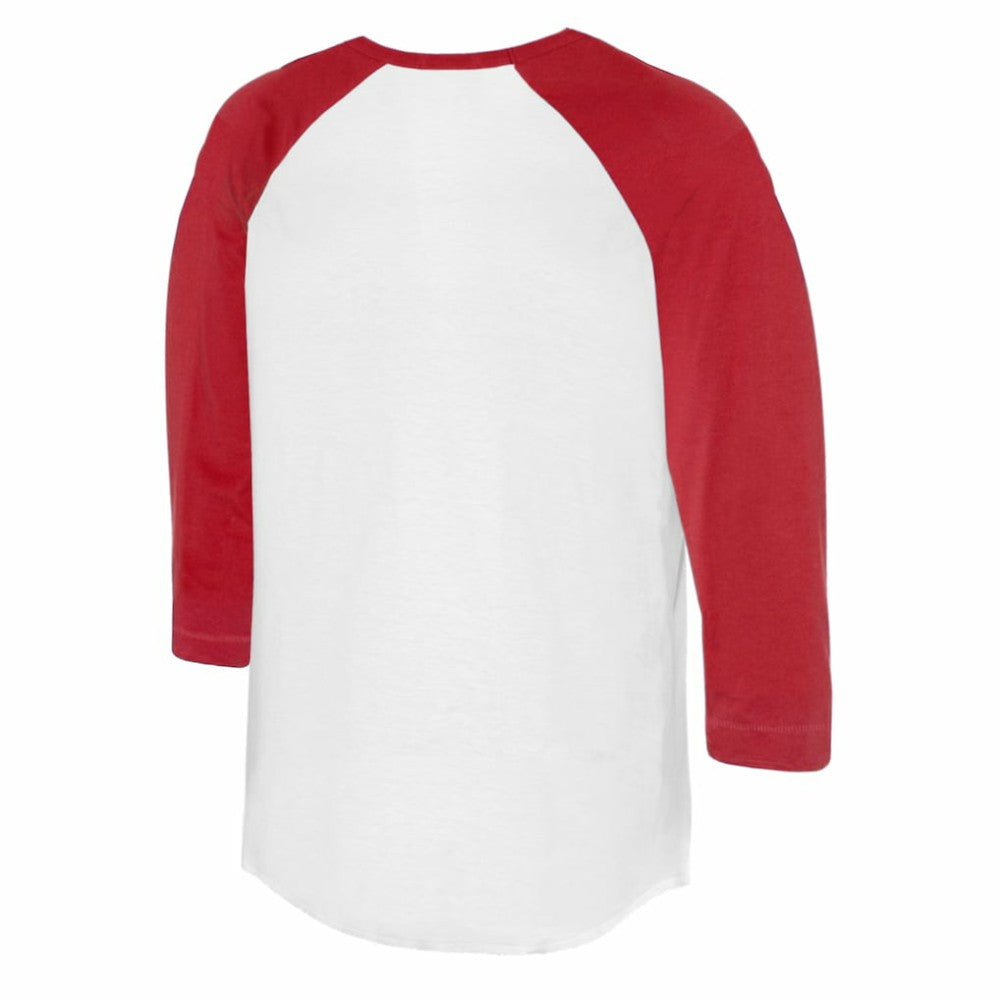 Boston Red Sox Tiny Turnip Women's Peace Love Baseball 3/4-Sleeve Raglan T-Shirt - MLB