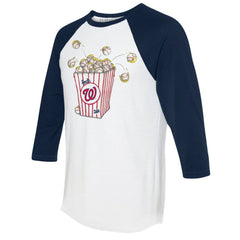 Washington Nationals Tiny Turnip Women's Popcorn 3/4-Sleeve Raglan T-Shirt - MLB