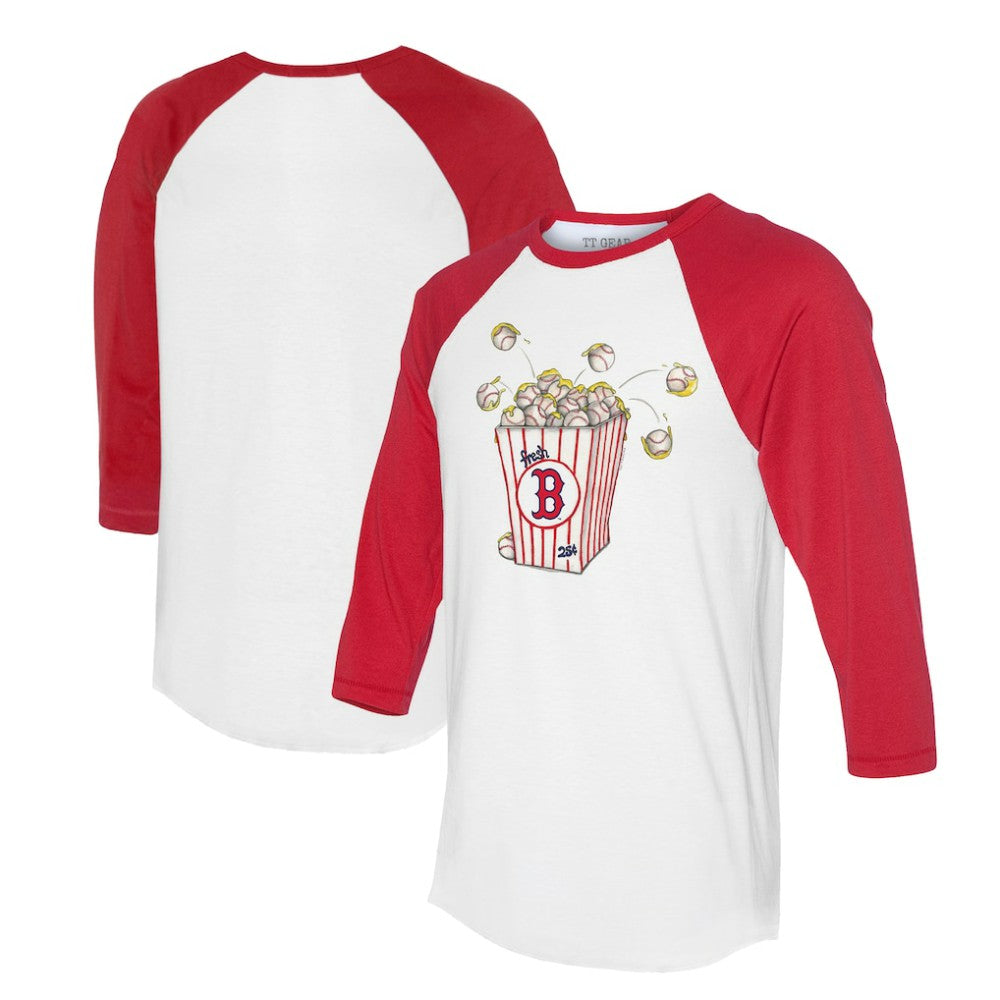 Boston Red Sox Tiny Turnip Women's Popcorn 3/4-Sleeve Raglan T-Shirt - MLB