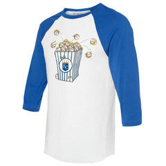 Kansas City Royals Tiny Turnip Women's Popcorn 3/4-Sleeve Raglan T-Shirt - MLB