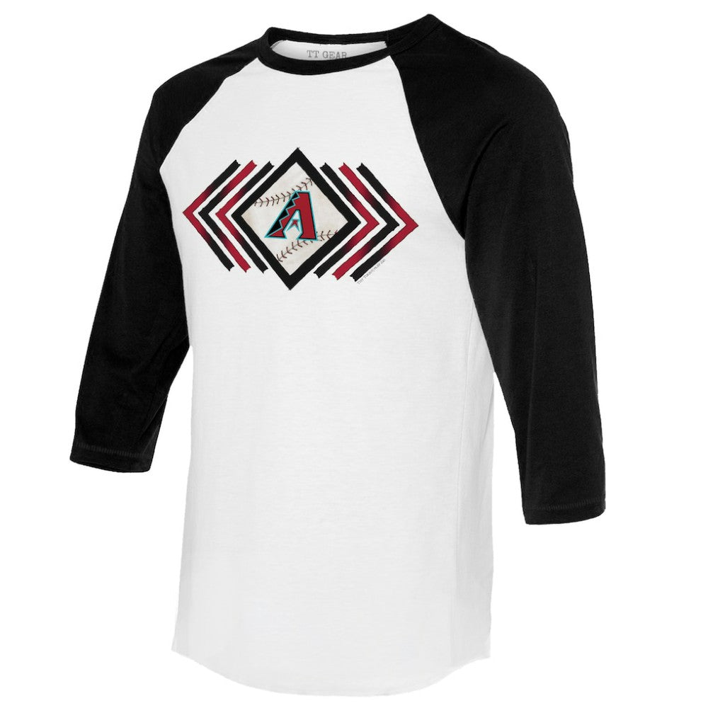 Arizona Diamondbacks Tiny Turnip Women's Prism Arrows 3/4-Sleeve Raglan T-Shirt - MLB