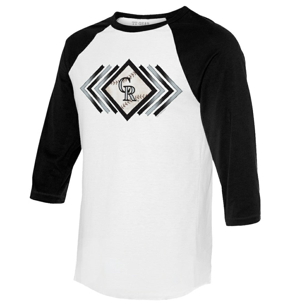 Colorado Rockies Tiny Turnip Women's Prism Arrows 3/4-Sleeve Raglan T-Shirt - MLB