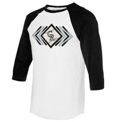 Colorado Rockies Tiny Turnip Women's Prism Arrows 3/4-Sleeve Raglan T-Shirt - MLB