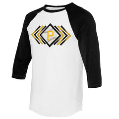 Pittsburgh Pirates Tiny Turnip Women's Prism Arrows 3/4-Sleeve Raglan T-Shirt - MLB