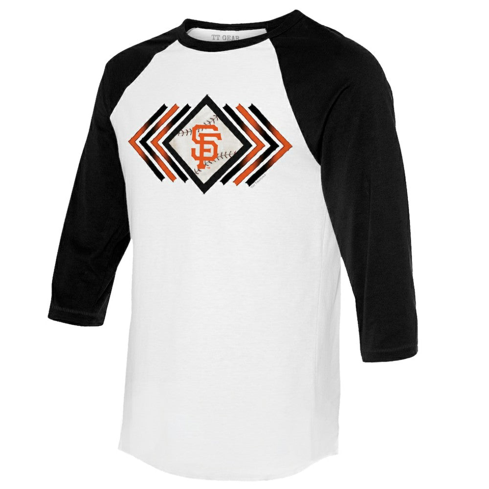 San Francisco Giants Tiny Turnip Women's Prism Arrows 3/4-Sleeve Raglan T-Shirt - MLB