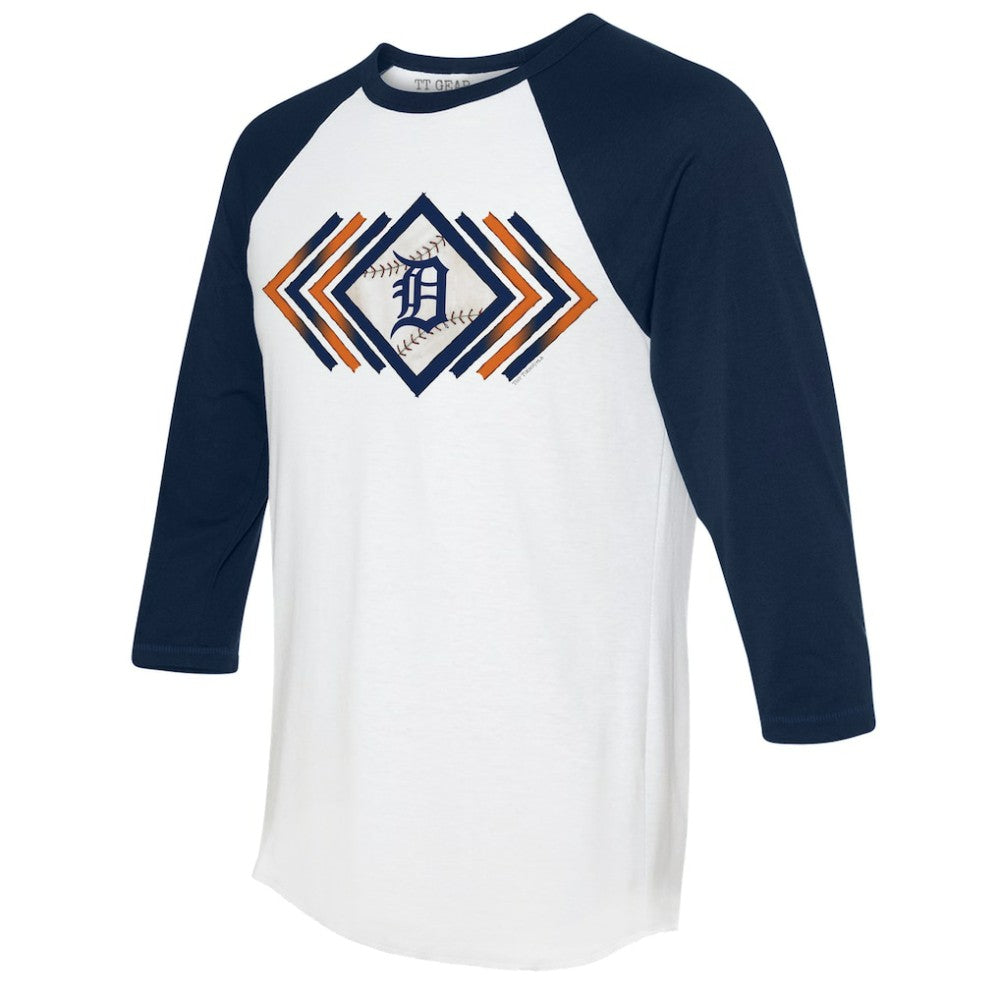 Detroit Tigers Tiny Turnip Women's Prism Arrows 3/4-Sleeve Raglan T-Shirt - MLB