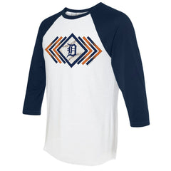 Detroit Tigers Tiny Turnip Women's Prism Arrows 3/4-Sleeve Raglan T-Shirt - MLB