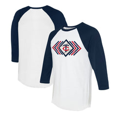 Minnesota Twins Tiny Turnip Women's Prism Arrows 3/4-Sleeve Raglan T-Shirt - MLB