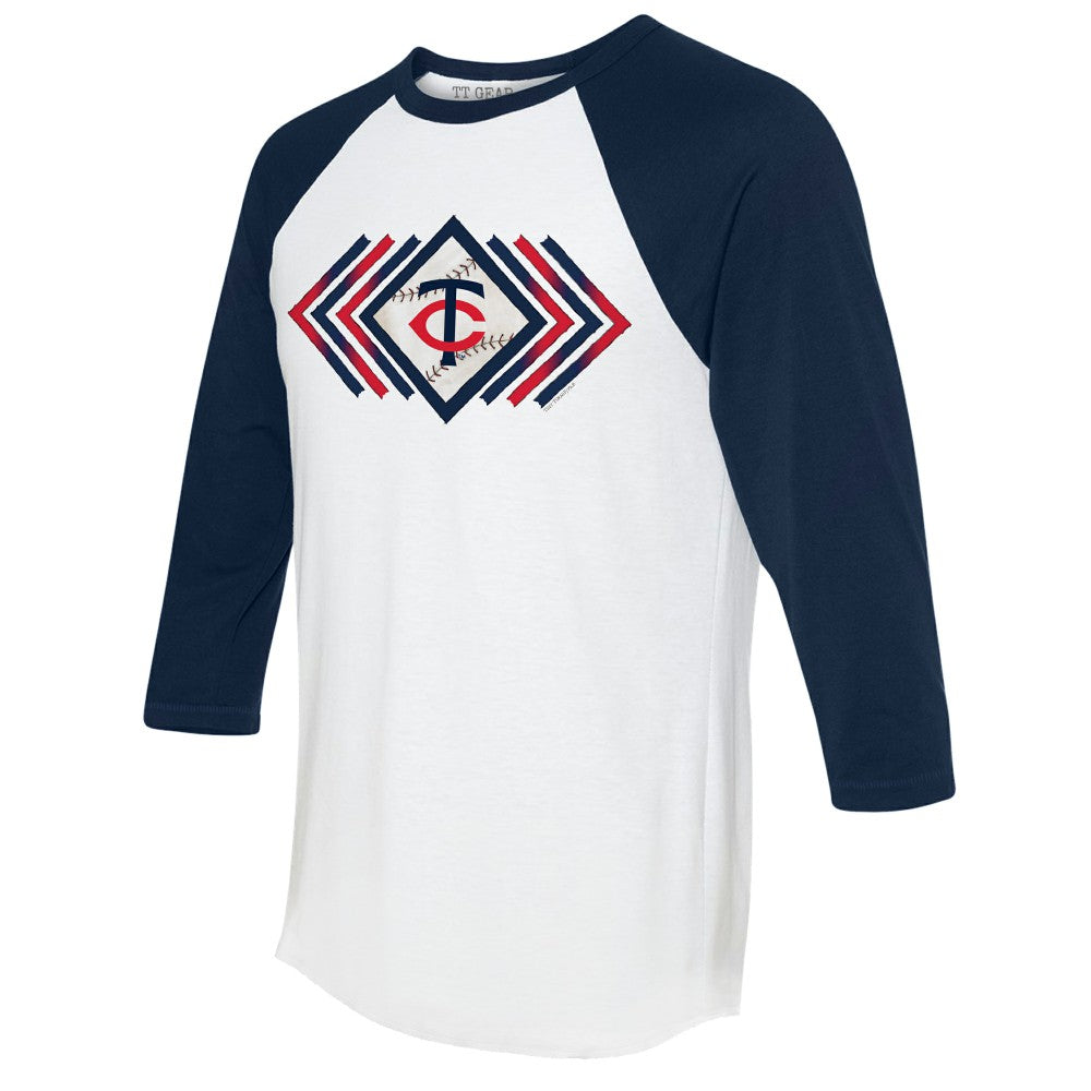 Minnesota Twins Tiny Turnip Women's Prism Arrows 3/4-Sleeve Raglan T-Shirt - MLB