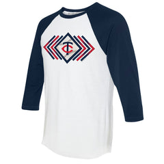 Minnesota Twins Tiny Turnip Women's Prism Arrows 3/4-Sleeve Raglan T-Shirt - MLB