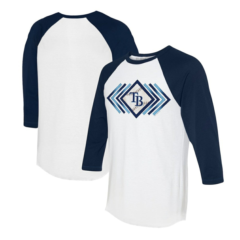 Tampa Bay Rays Tiny Turnip Women's Prism Arrows 3/4-Sleeve Raglan T-Shirt - MLB