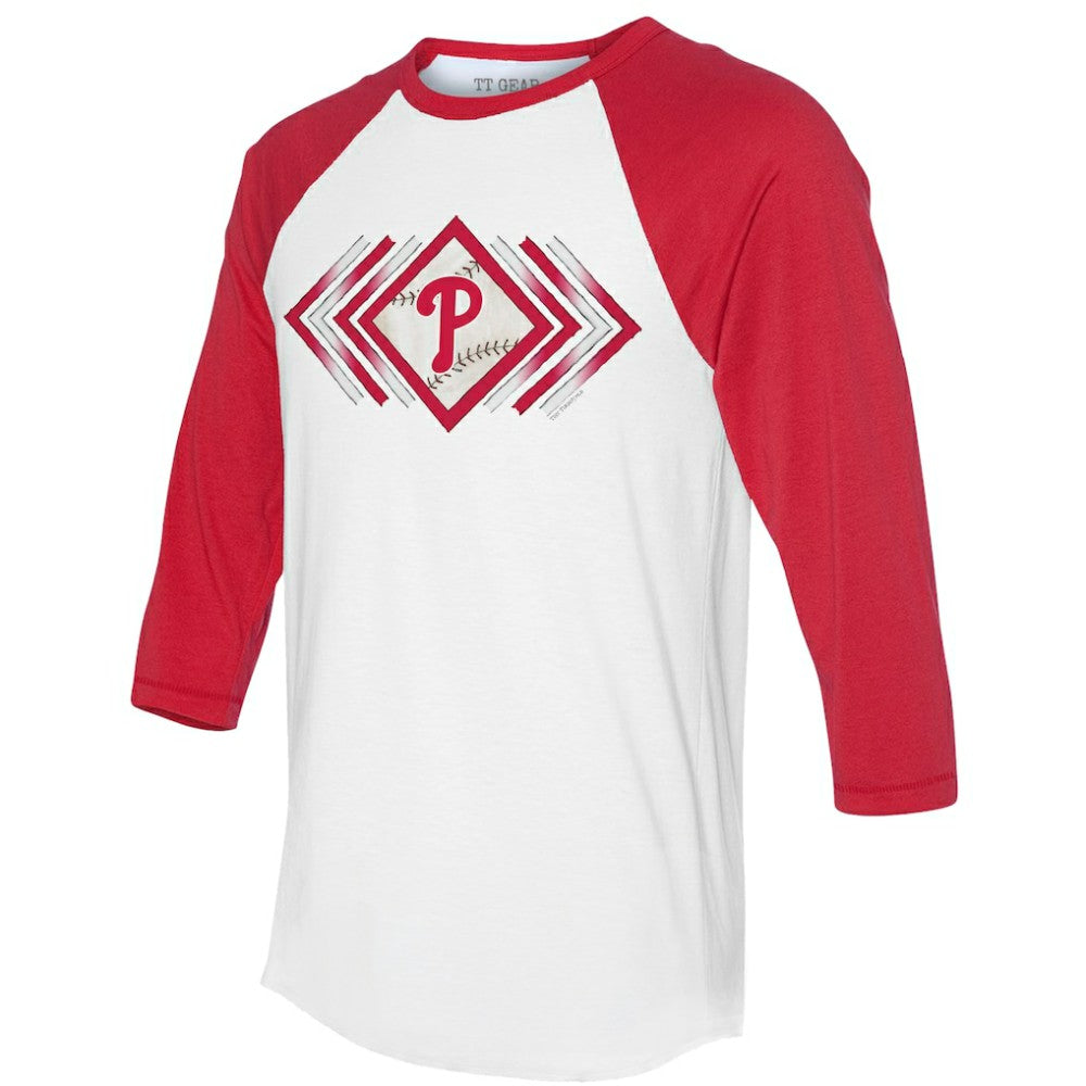 Philadelphia Phillies Tiny Turnip Women's Prism Arrows 3/4-Sleeve Raglan T-Shirt - MLB