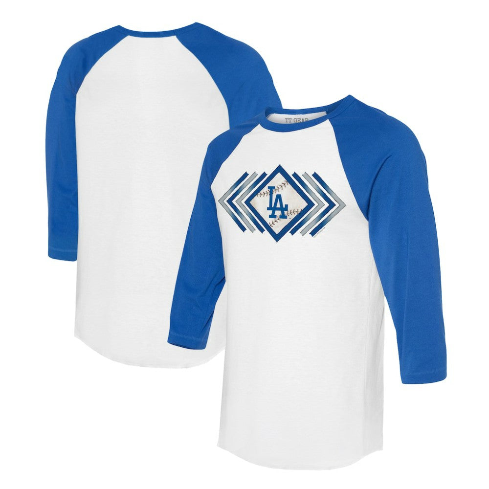 Los Angeles Dodgers Tiny Turnip Women's Prism Arrows 3/4-Sleeve Raglan T-Shirt - MLB