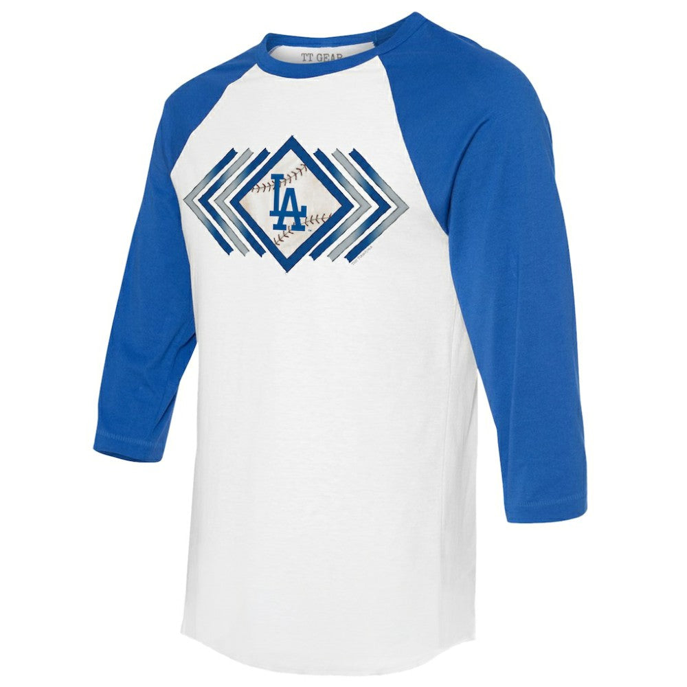 Los Angeles Dodgers Tiny Turnip Women's Prism Arrows 3/4-Sleeve Raglan T-Shirt - MLB