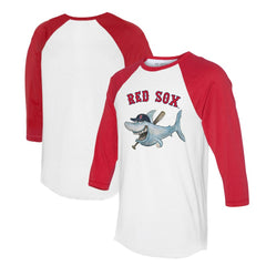 Boston Red Sox Tiny Turnip Women's Shark 3/4-Sleeve Raglan T-Shirt - MLB