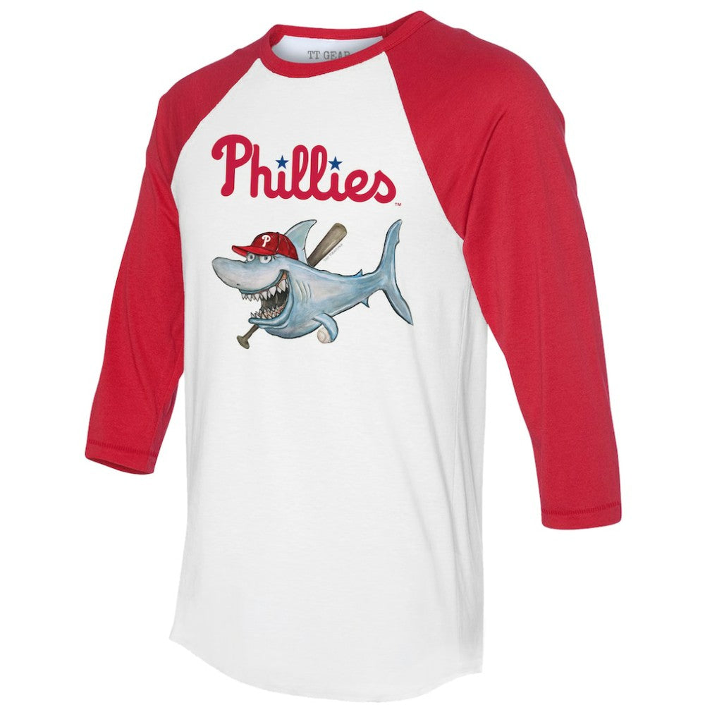 Philadelphia Phillies Tiny Turnip Women's Shark 3/4-Sleeve Raglan T-Shirt - MLB