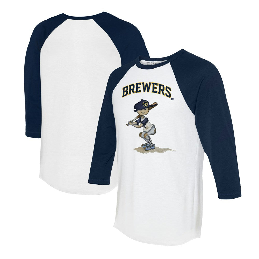 Milwaukee Brewers Tiny Turnip Women's Slugger 3/4-Sleeve Raglan T-Shirt - MLB