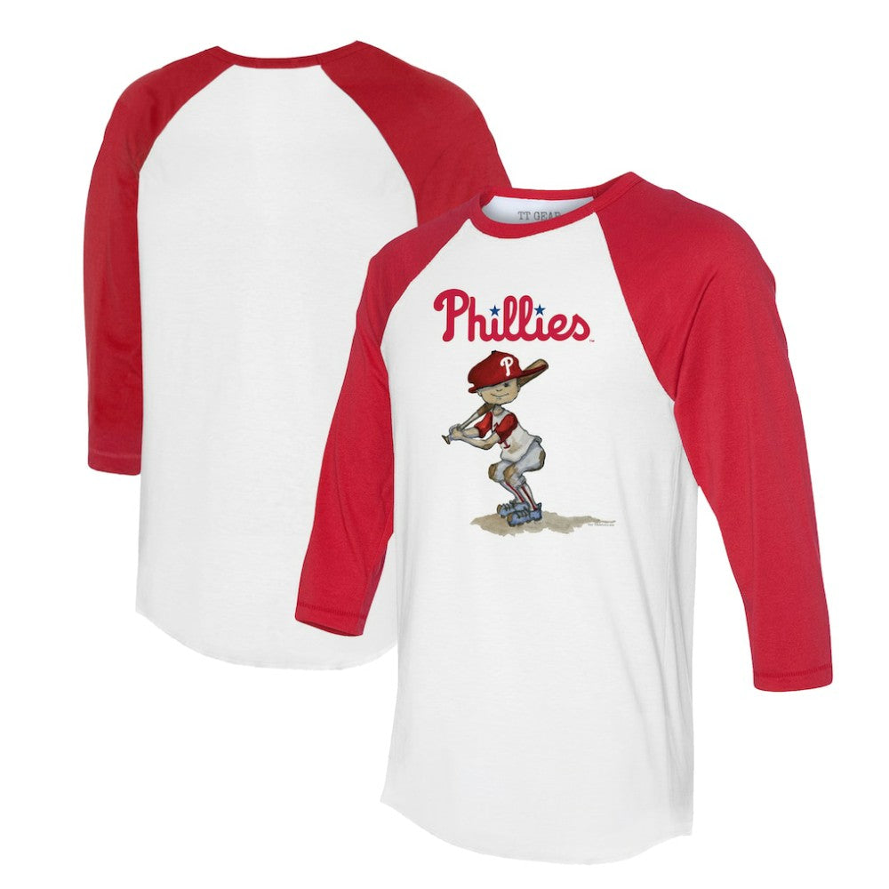 Philadelphia Phillies Tiny Turnip Women's Slugger 3/4-Sleeve Raglan T-Shirt - MLB