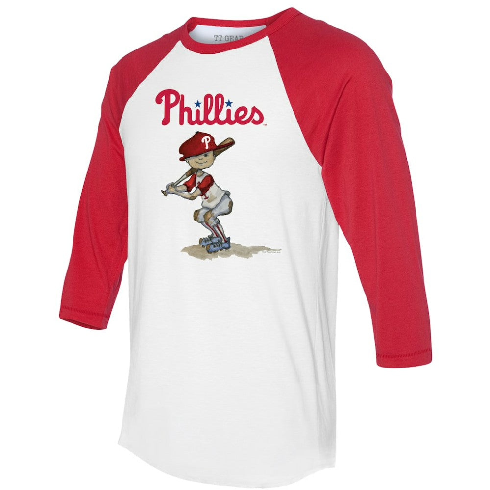 Philadelphia Phillies Tiny Turnip Women's Slugger 3/4-Sleeve Raglan T-Shirt - MLB