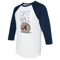 Atlanta Braves Tiny Turnip Women's Spit Ball 3/4-Sleeve Raglan T-Shirt - MLB