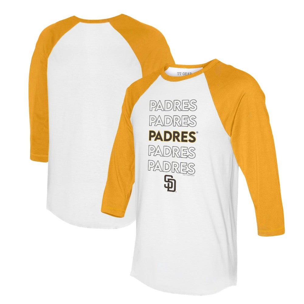 San Diego Padres Tiny Turnip Women's Stacked 3/4-Sleeve Raglan T-Shirt - MLB