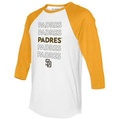 San Diego Padres Tiny Turnip Women's Stacked 3/4-Sleeve Raglan T-Shirt - MLB