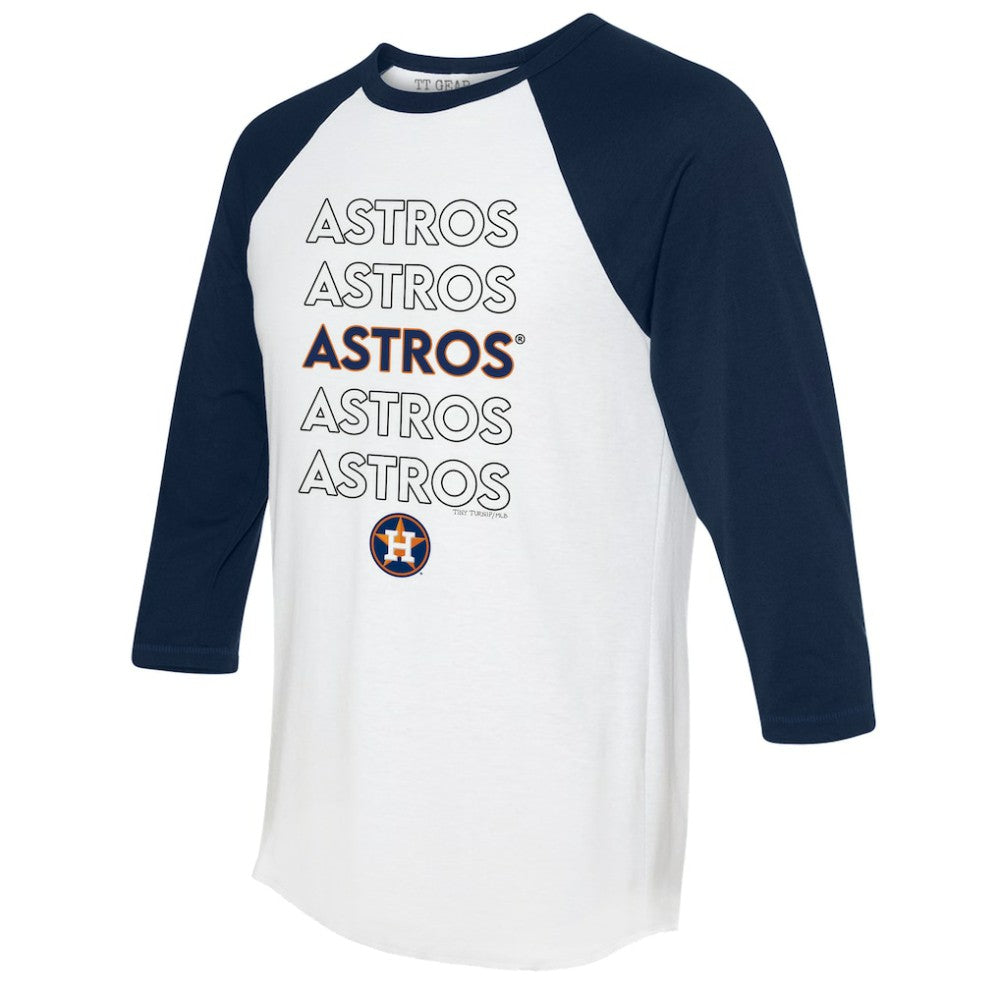 Houston Astros Tiny Turnip Women's Stacked 3/4-Sleeve Raglan T-Shirt - MLB