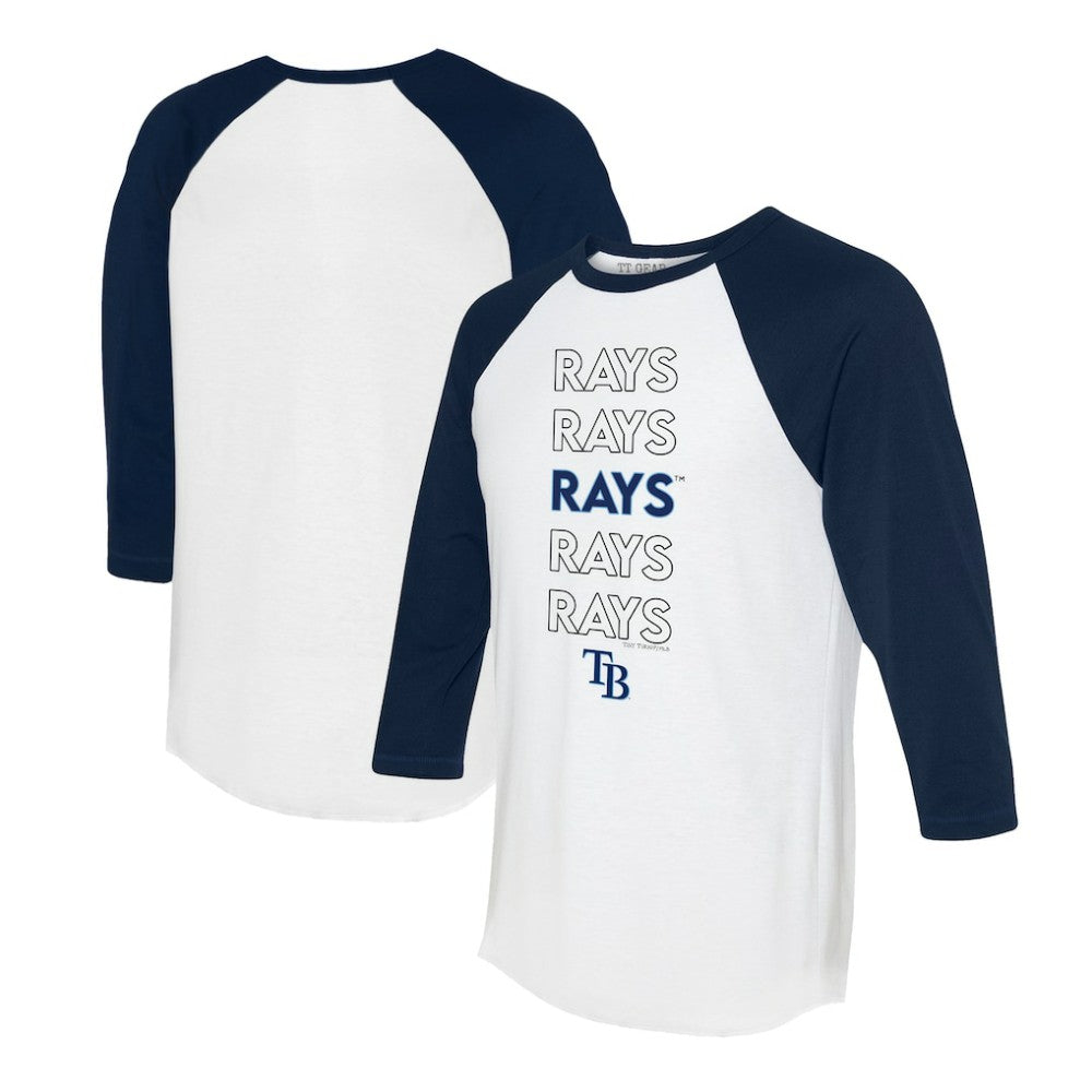 Tampa Bay Rays Tiny Turnip Women's Stacked 3/4-Sleeve Raglan T-Shirt - MLB