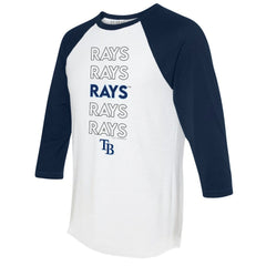 Tampa Bay Rays Tiny Turnip Women's Stacked 3/4-Sleeve Raglan T-Shirt - MLB