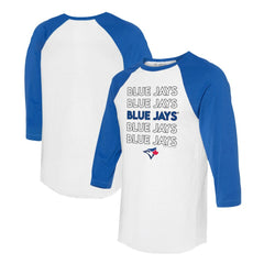 Toronto Blue Jays Tiny Turnip Unisex Stacked 3/4-Sleeve Raglan T-Shirt - MLB