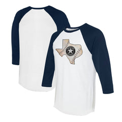 Houston Astros Tiny Turnip Unisex State Outline 3/4-Sleeve Raglan T-Shirt - MLB