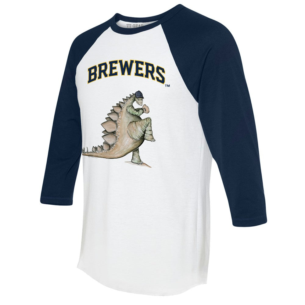 Milwaukee Brewers Tiny Turnip Unisex Stega 3/4-Sleeve Raglan T-Shirt - MLB