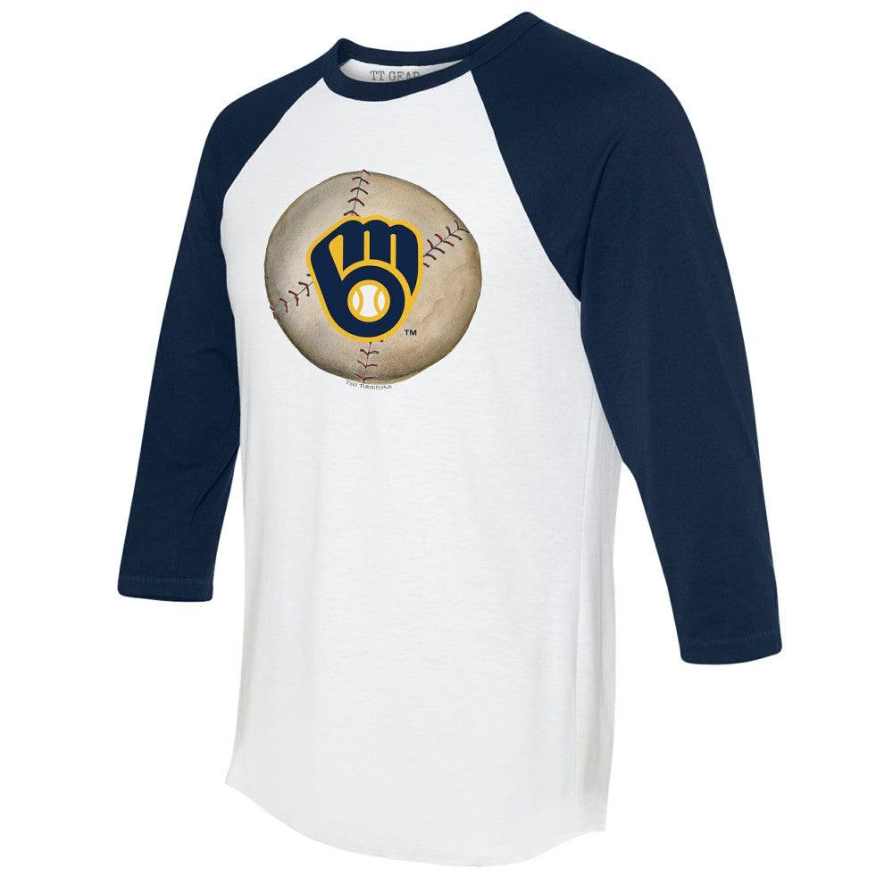 Milwaukee Brewers Tiny Turnip Unisex Stitched Baseball 3/4-Sleeve Raglan T-Shirt - MLB