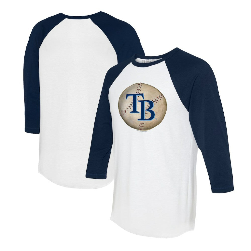 Tampa Bay Rays Tiny Turnip Unisex Stitched Baseball 3/4-Sleeve Raglan T-Shirt - MLB