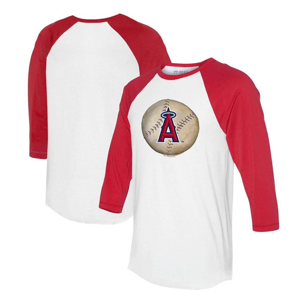 Los Angeles Angels Tiny Turnip Unisex Stitched Baseball 3/4-Sleeve Raglan T-Shirt - MLB