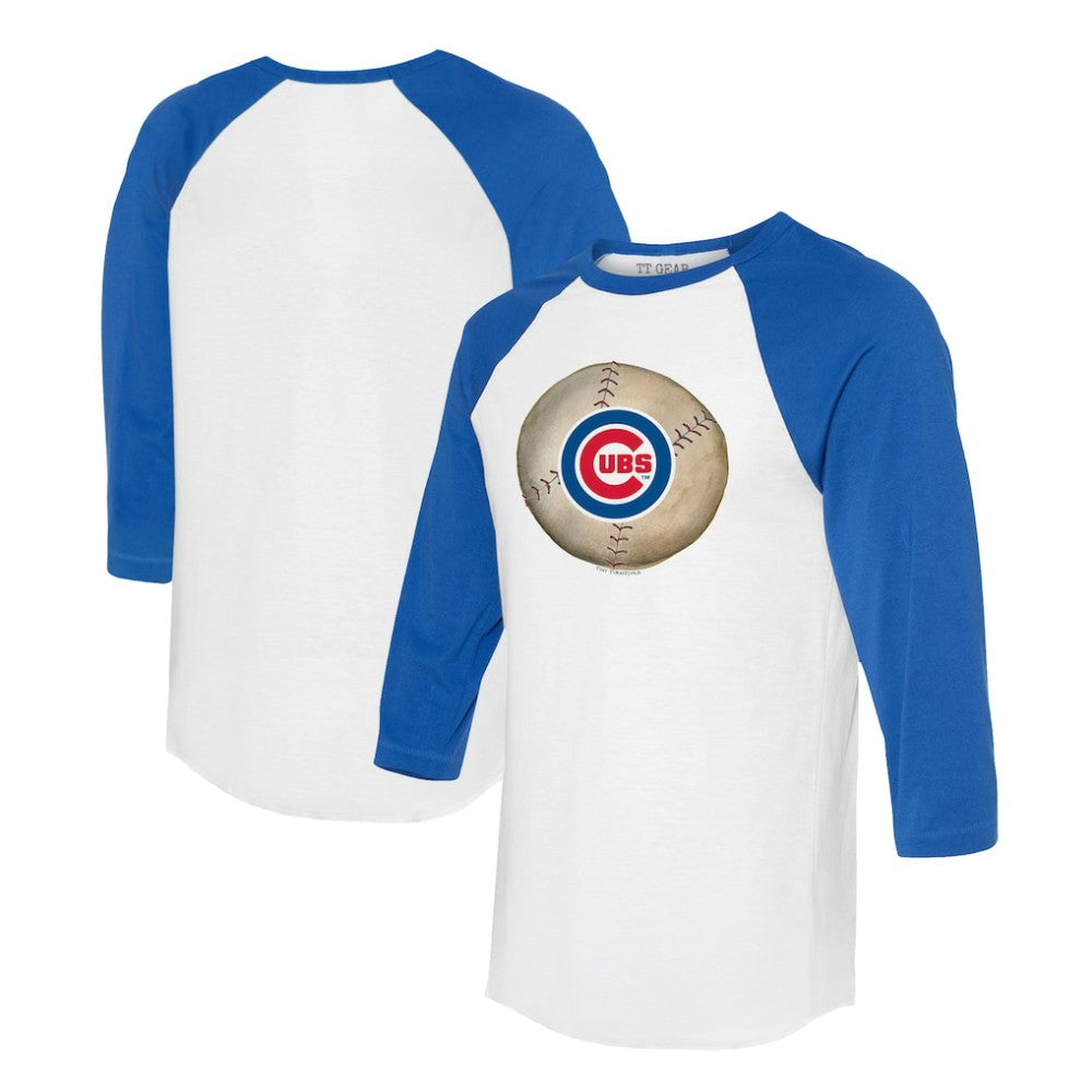 Chicago Cubs Tiny Turnip Unisex Stitched Baseball 3/4-Sleeve Raglan T-Shirt - MLB