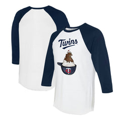 Minnesota Twins Tiny Turnip Unisex Sundae Helmet 3/4-Sleeve Raglan T-Shirt - MLB