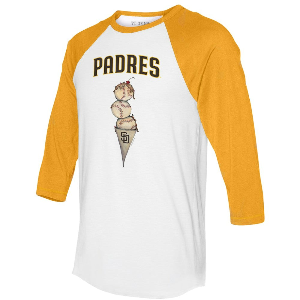 San Diego Padres Tiny Turnip Unisex Triple Scoop 3/4-Sleeve Raglan T-Shirt - MLB