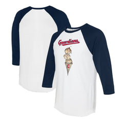 Cleveland Guardians Tiny Turnip Unisex Triple Scoop 3/4-Sleeve Raglan T-Shirt - MLB