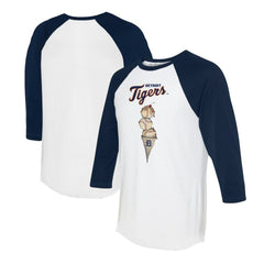 Detroit Tigers Tiny Turnip Unisex Triple Scoop 3/4-Sleeve Raglan T-Shirt - MLB