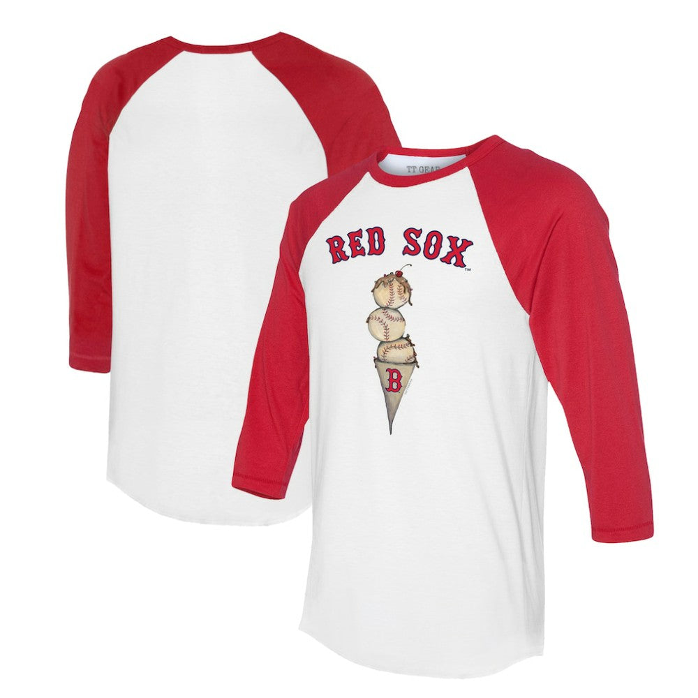 Boston Red Sox Tiny Turnip Unisex Triple Scoop 3/4-Sleeve Raglan T-Shirt - MLB