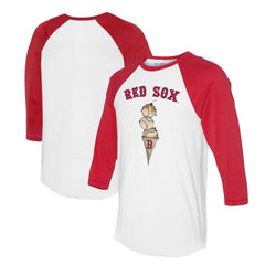 Boston Red Sox Tiny Turnip Unisex Triple Scoop 3/4-Sleeve Raglan T-Shirt - MLB
