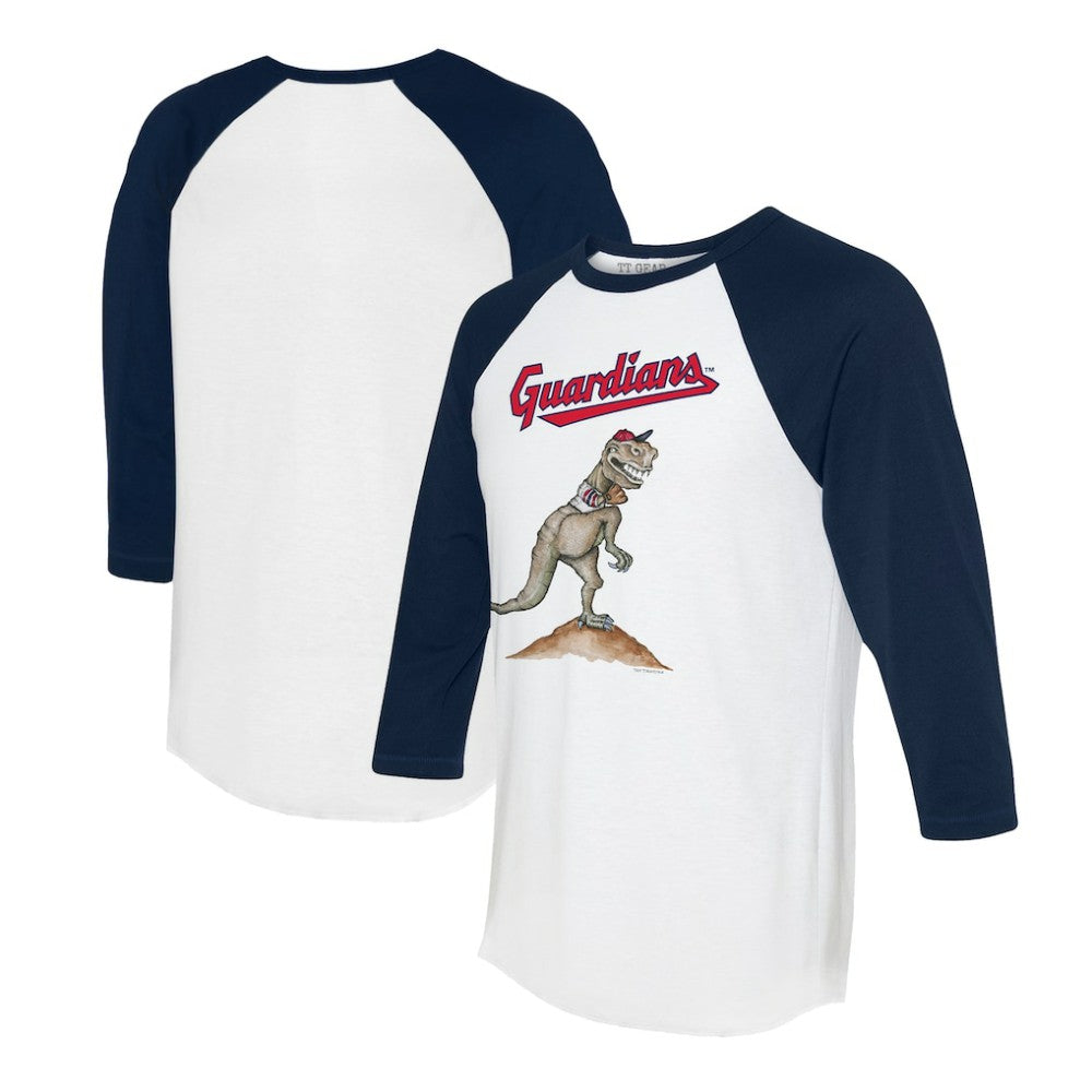 Cleveland Guardians Tiny Turnip Unisex TT Rex 3/4-Sleeve Raglan T-Shirt - MLB