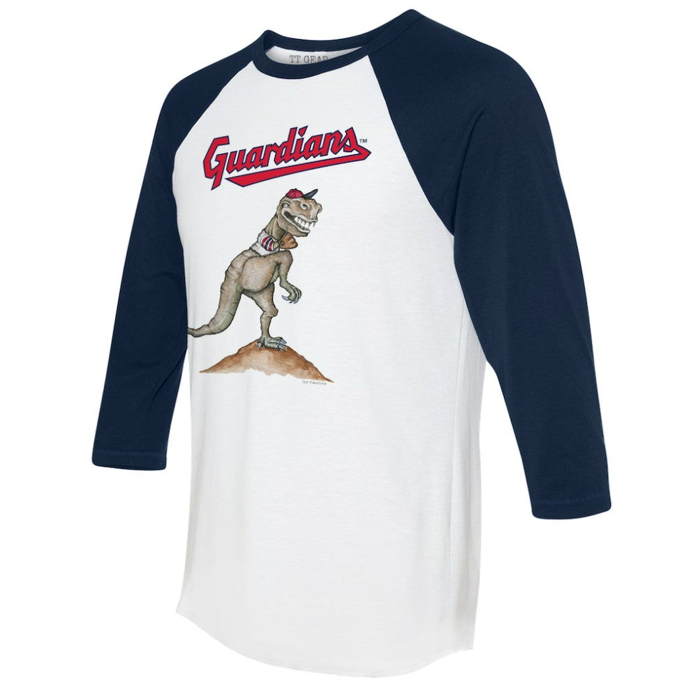 Cleveland Guardians Tiny Turnip Unisex TT Rex 3/4-Sleeve Raglan T-Shirt - MLB