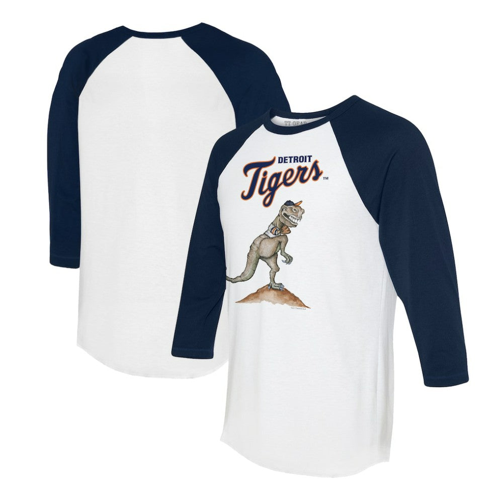 Detroit Tigers Tiny Turnip Unisex TT Rex 3/4-Sleeve Raglan T-Shirt - MLB