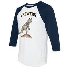 Milwaukee Brewers Tiny Turnip Unisex TT Rex 3/4-Sleeve Raglan T-Shirt - MLB